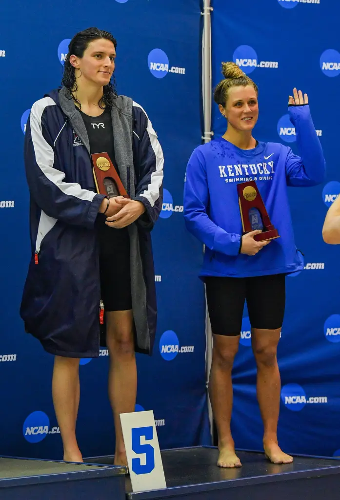 University of Pennsylvania swimmer Lia Thomas and Kentucky swimmer Riley Gaines 