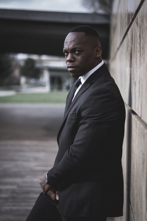 professional black man in a business suit